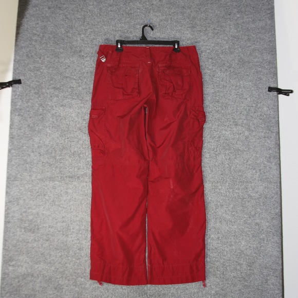 Gap Cargo Pants Mens M Red Utility Gorpcore Techwear Wide Leg Zipper Hem - Picture 4 of 9